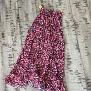 Floral sleeveless baby doll shirt